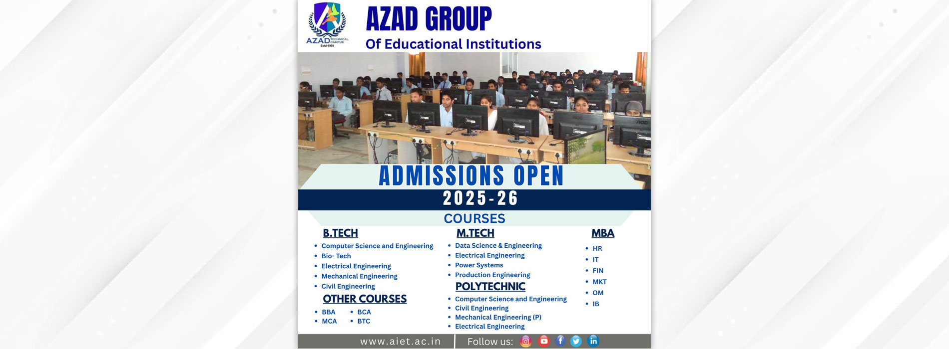 Admissions Open 2025-26